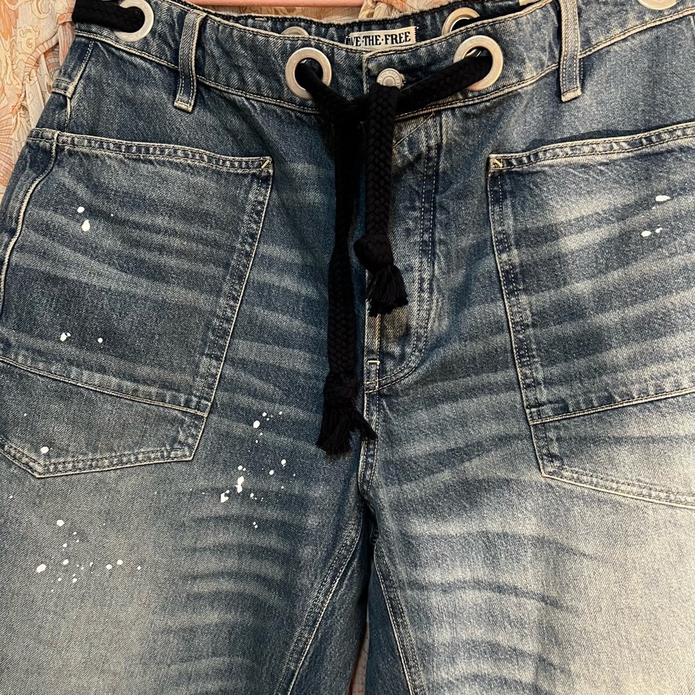 WE THE FREE by Free People: “Moxie” Low Slung Pull-On Barrel Jeans NWT - Picture 8 of 12